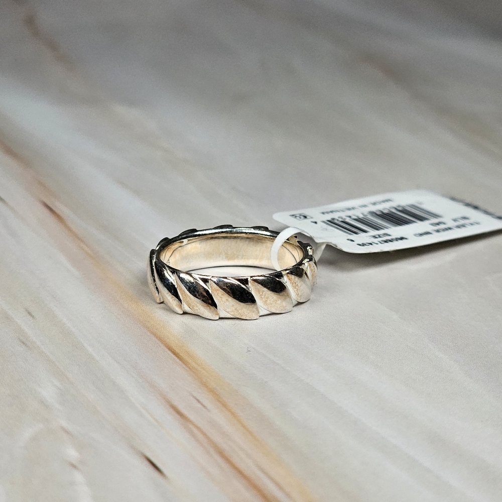 NEW Kendra Scott Tyler Wide Band Ring in Sterling Silver Size 6
